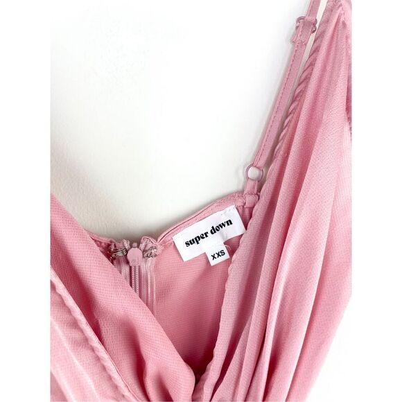 Superdown Blake High Slit Slip Maxi Dress‎ in Pink Size XXS - Picture 7 of 14